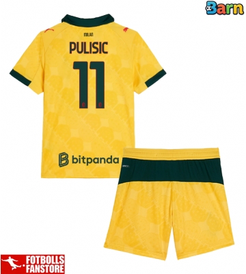 AC Milan Christian Pulisic #11 Tredje Tröja Barn 2025-26 Kortärmad (+ Korta byxor)